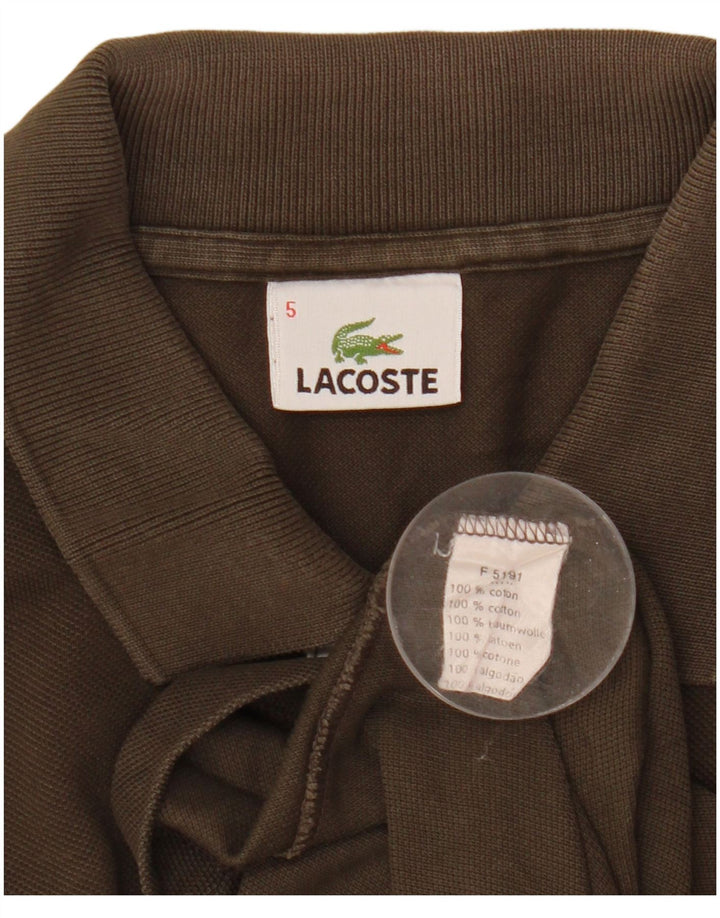 Męska koszulka polo Lacoste, rozmiar 5, duża, brązowa, bawełniana