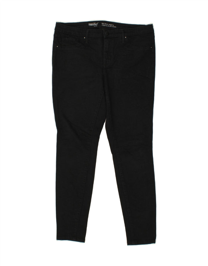 MOSSIMO Womens Stretch Mid Rise Jegging Jeans US 12 Large W31 L29 Black Vintage Mossimo and Second-Hand Mossimo from Messina Hembry 
