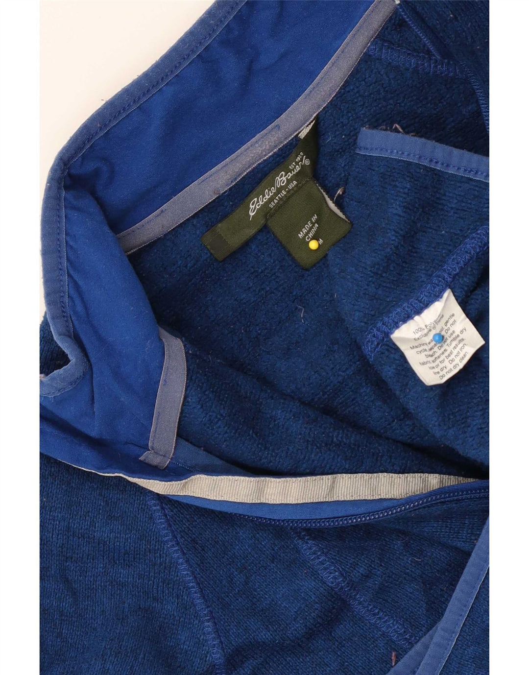 Eddie Bauer Damska bluza dresowa Top Jacket UK 14 Medium Blue Polyester