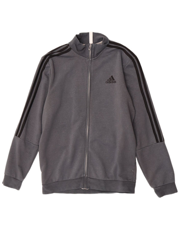 Adidas Męska bluza dresowa UK 40/42 Średnia szara bawełna