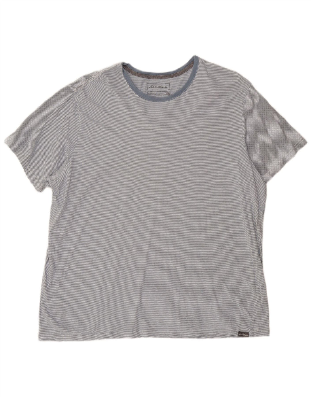 T-shirt męski Eddie Bauer, 2XL, szary, bawełniany w prążki