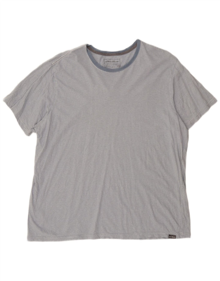T-shirt męski Eddie Bauer, 2XL, szary, bawełniany w prążki