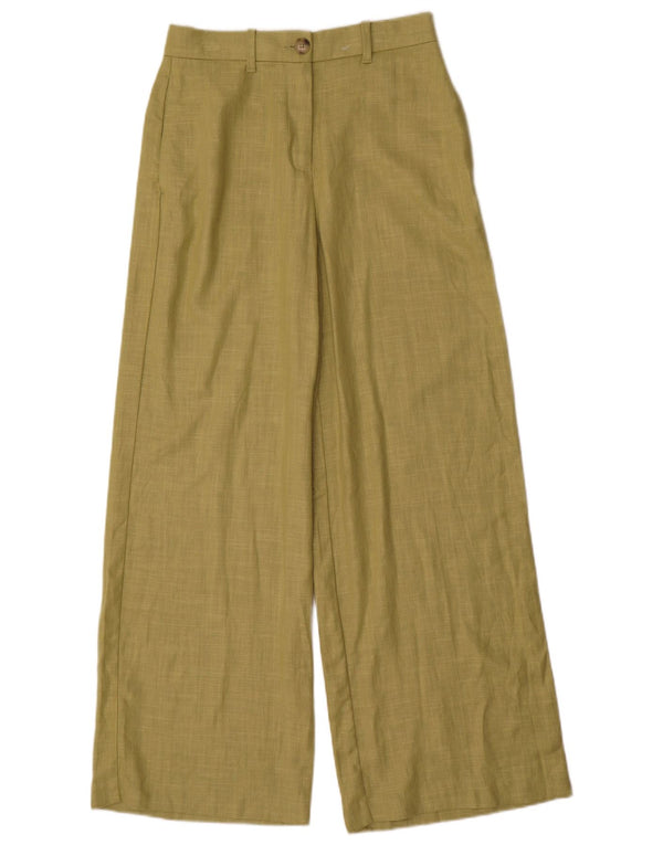 Marks & Spencer Damskie spodnie Chino z szeroką nogawką UK 8 Small W26 L29 Zielone