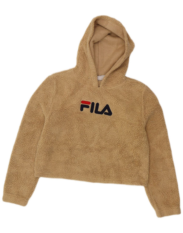 Damski sweter polarowy Fila Oversize UK 10, mały, beżowy poliester