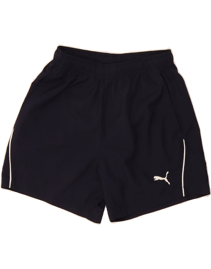 PUMA Womens Sport Shorts UK 8 Small  Navy Blue Polyester Vintage Puma and Second-Hand Puma from Messina Hembry 