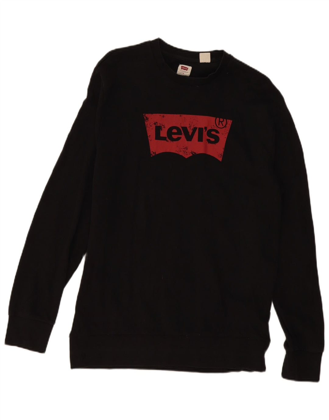 Męska bluza z grafiką Levi's, średnia czarna, bawełniana