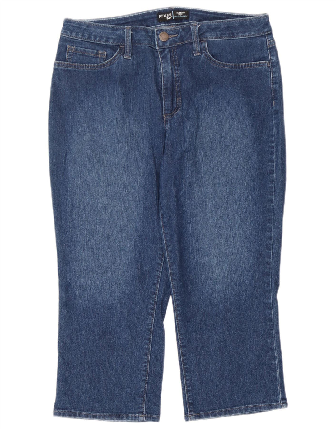 Damskie dżinsy Lee Capri Mid Rise W32 L21 Niebieskie