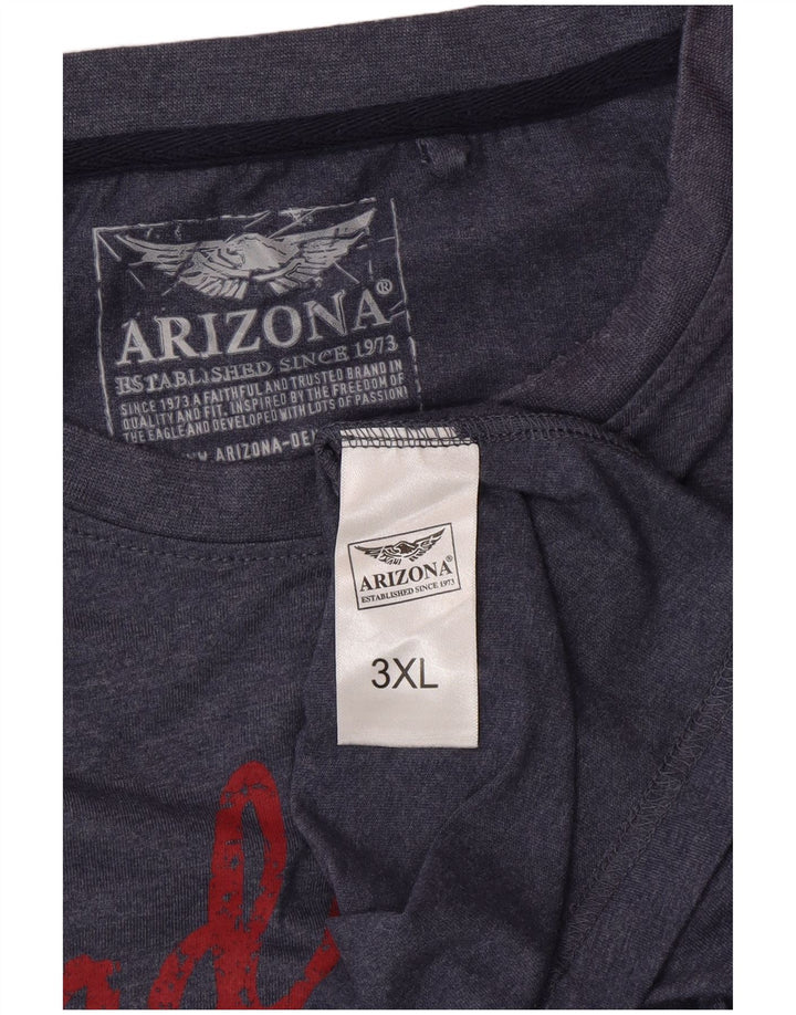 Męska koszulka z grafiką ARIZONA Top 3XL, granatowa, bawełniana