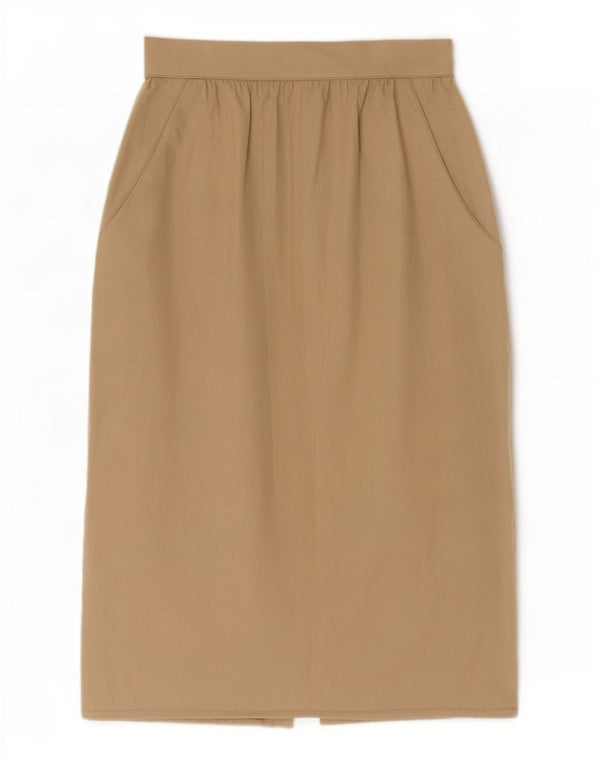Damska spódnica ołówkowa w stylu vintage IT 42 Medium W26 Bawełna khaki