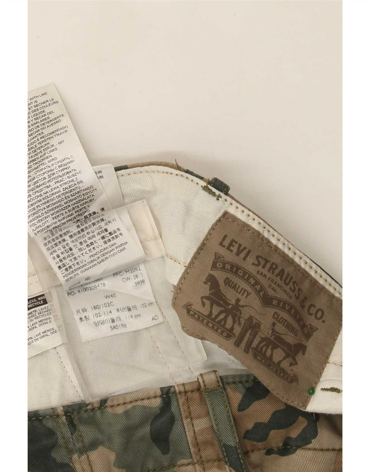 Męskie spodenki cargo Levi's W40 XL Khaki, bawełna w kamuflażu