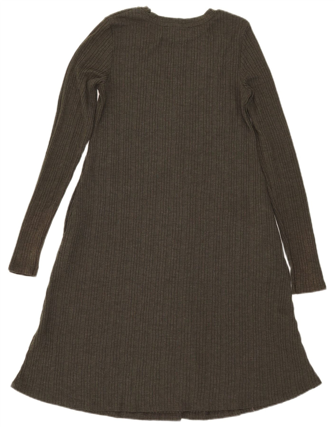 Marks & Spencer Damska sukienka o linii A z długim rękawem, UK 8, mała, khaki, poliester