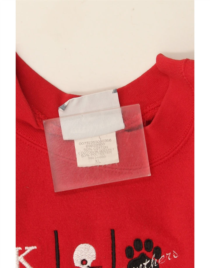 Męska bluza Lee z grafiką, XL, czerwona, bawełniana