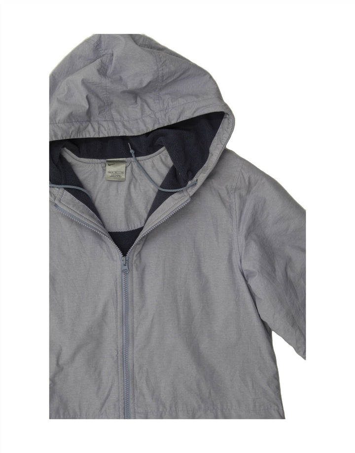 NIKE Womens Hooded Raincoat US 8/10 Medium Grey Nylon Vintage Nike and Second-Hand Nike from Messina Hembry 