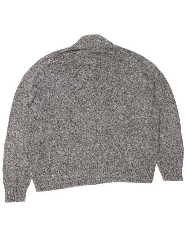 Męski sweter zapinany na zamek Calvin Klein 2XL Szary, bawełniany w plamki