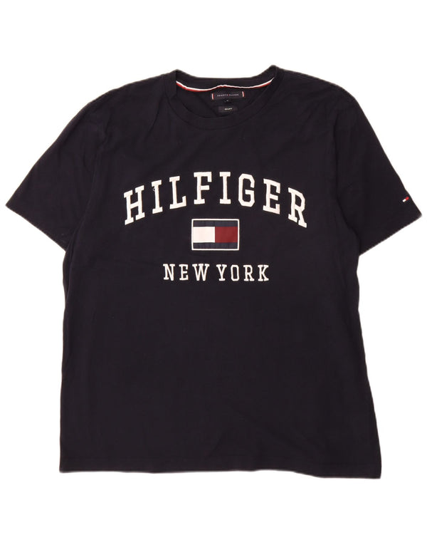Męska koszulka t-shirt z grafiką o regularnym kroju Tommy Hilfiger XL, granatowa