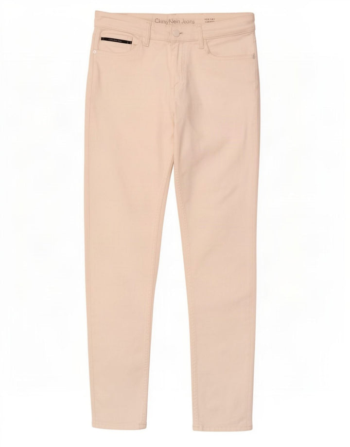 Damskie jeansy Skinny Calvin Klein W28 L28 Białe