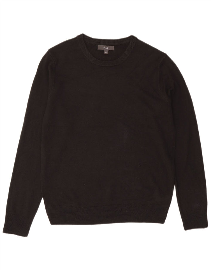 Marks & Spencer Męski sweter z okrągłym dekoltem UK 38/40 Średni szary akryl
