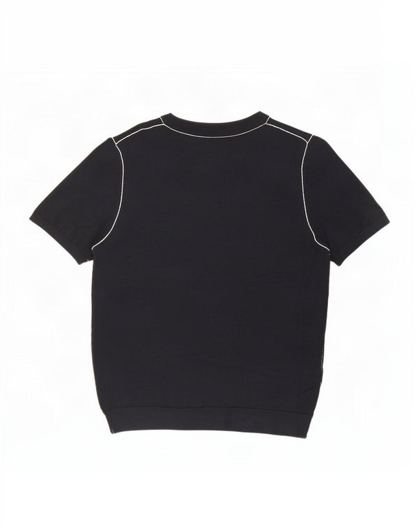 Damski sweter Zara z krótkim rękawem i dekoltem w łódkę UK 18 XL granatowy