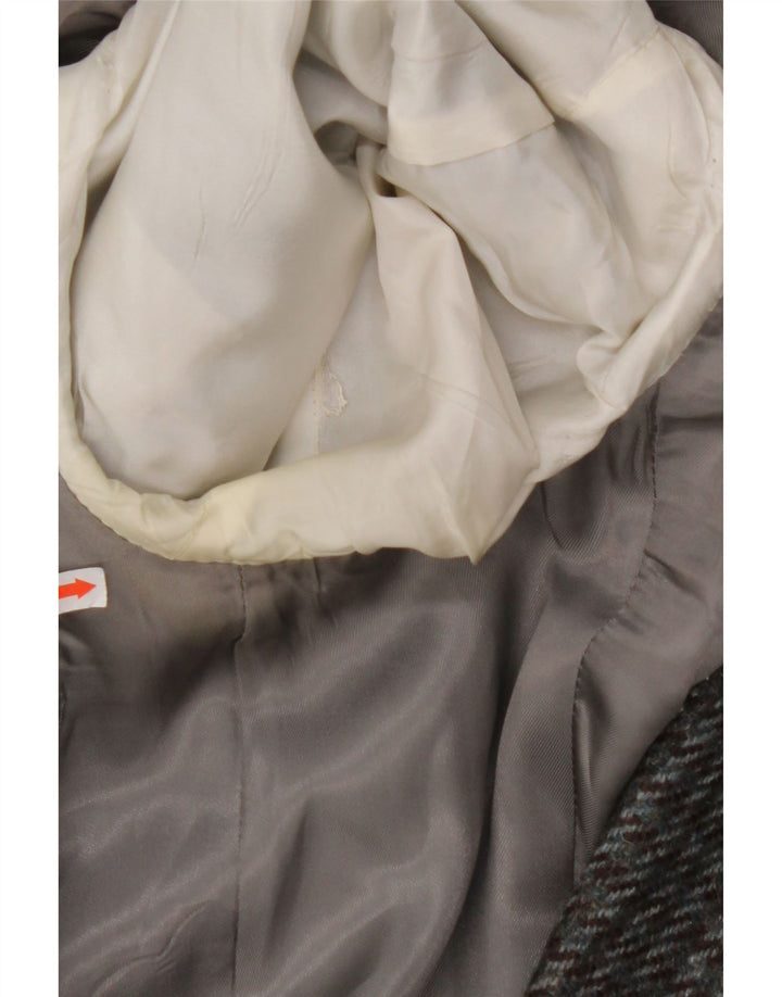 Męska marynarka zapinana na 2 guziki VINTAGE UK 38 Średnia szara pepitka