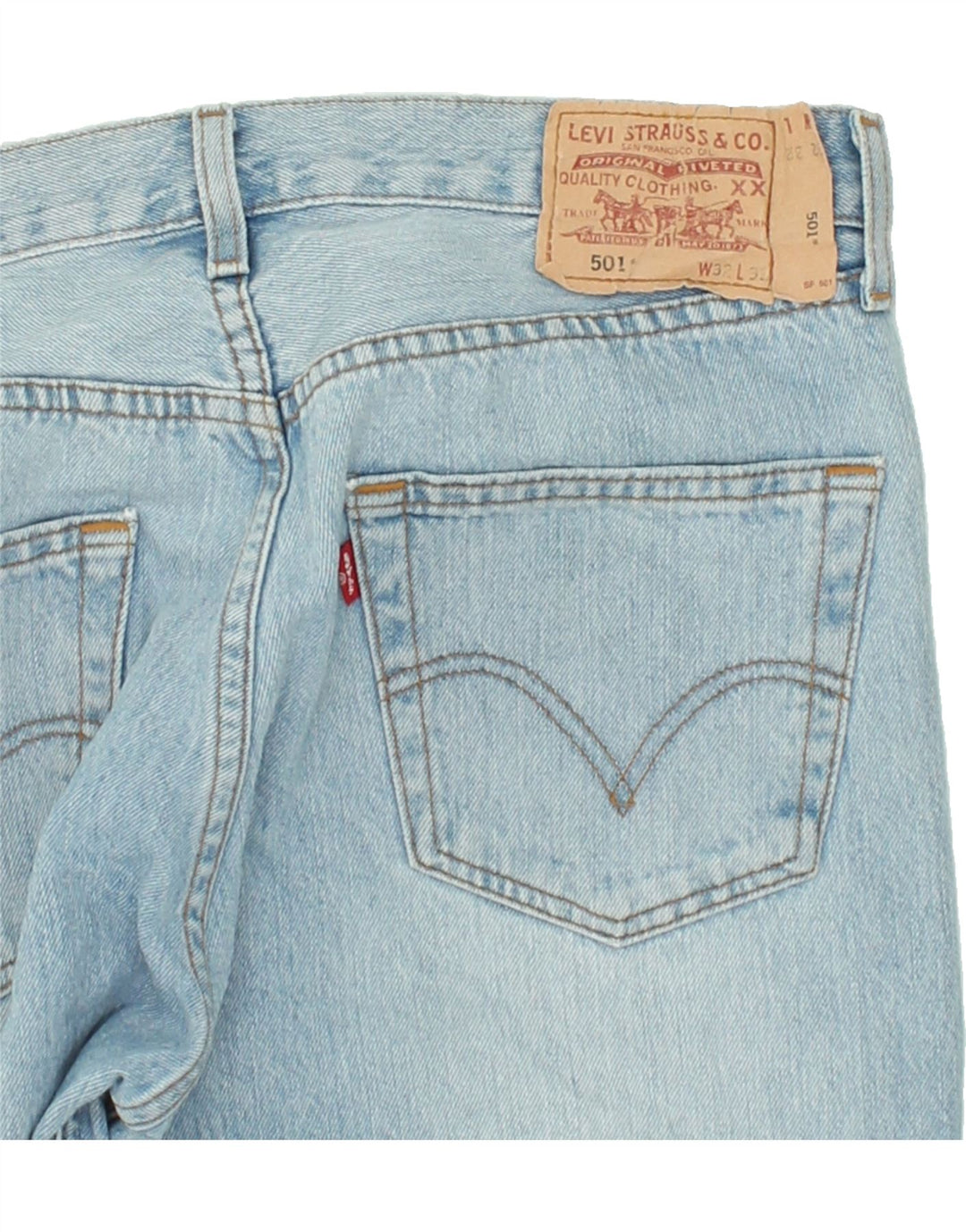 Męskie jeansy LEVI'S 501 Straight W32 L32 Niebieskie bawełniane