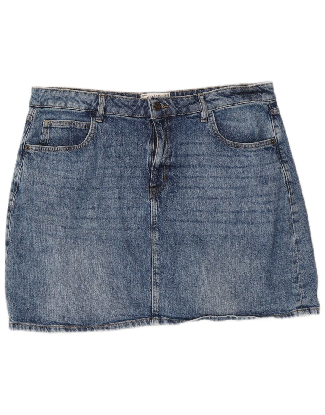 Damska spódnica dżinsowa Fat Face UK 16 duża W38 niebieska bawełna