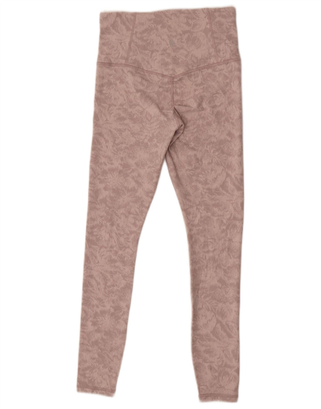 Damskie legginsy Athleta z abstrakcyjnym wzorem UK 8, mały, różowy nylon