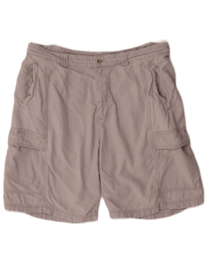 TOMMY BAHAMA Mens Relaxed Fit Cargo Shorts W36 Large Grey Lyocell