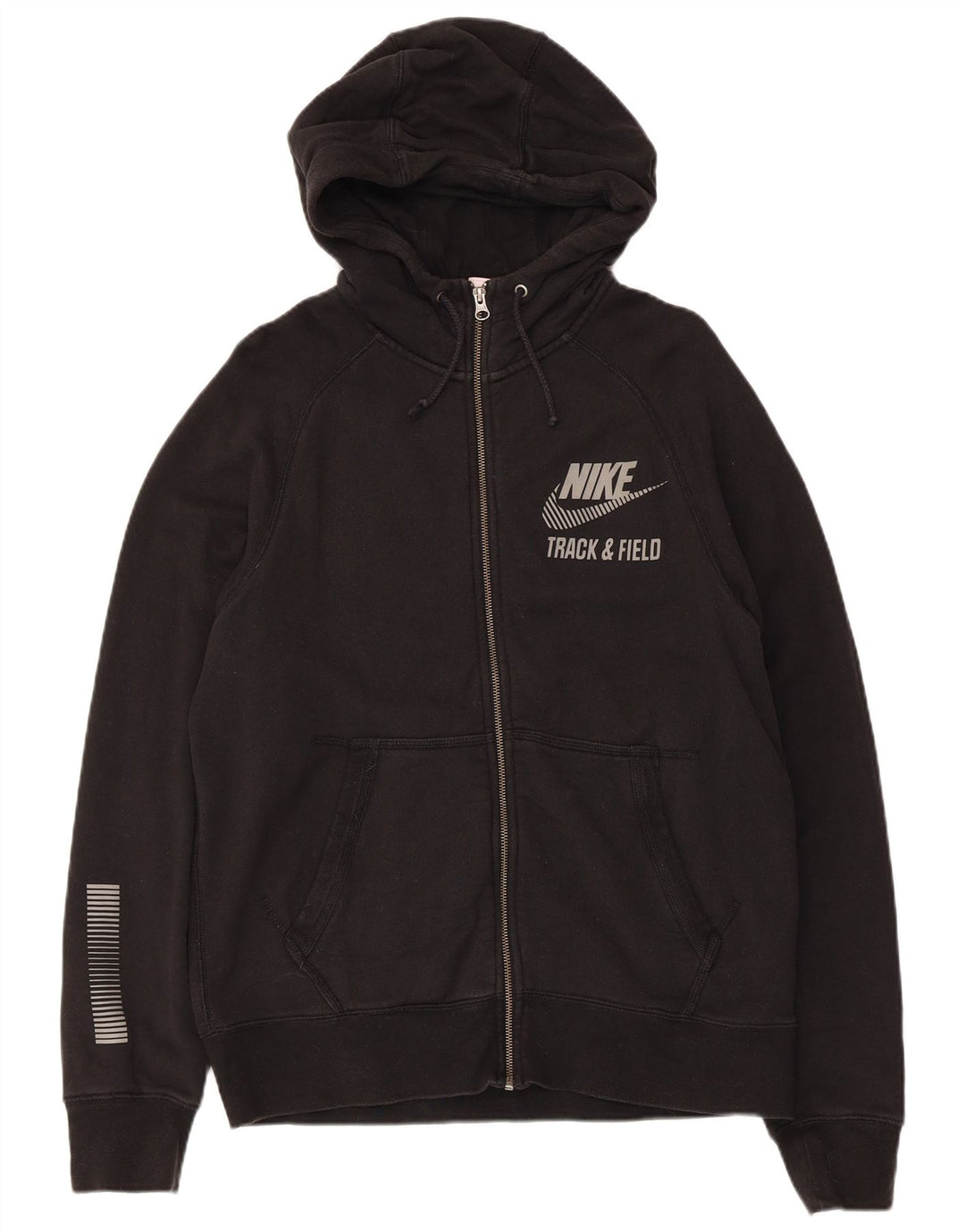 Męski sweter z kapturem i zamkiem błyskawicznym Nike, średni czarny, bawełniany