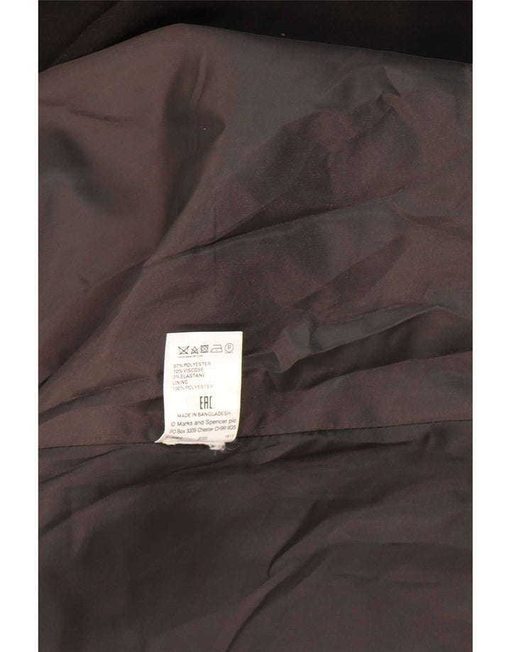 Marks & Spencer Płaszcz damski UK 10, mały, czarny, poliester