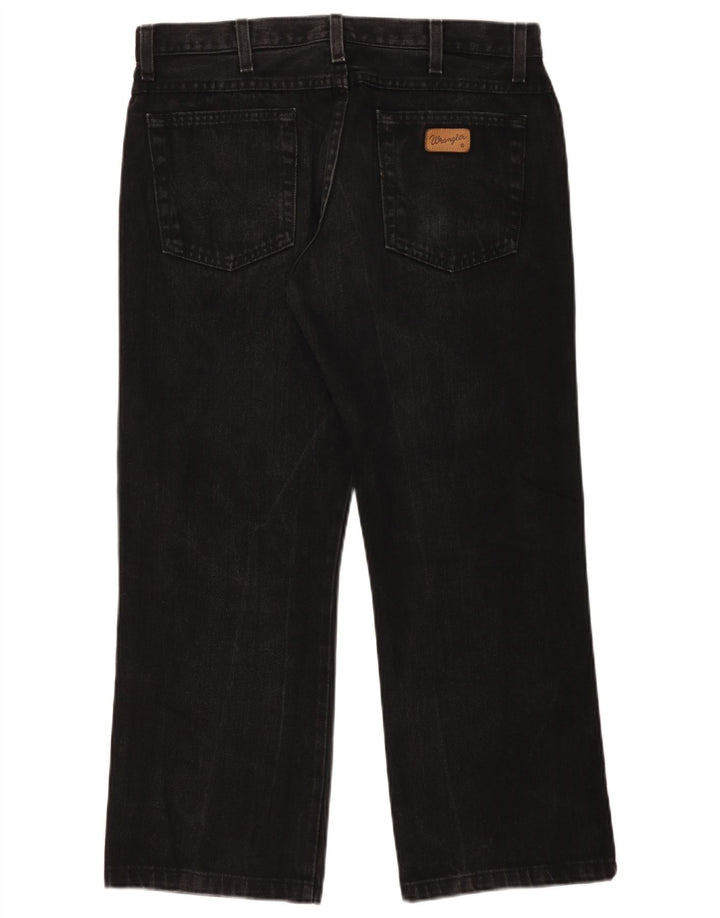 Męskie jeansy Bootcut Wrangler W34 L27, czarne, bawełniane