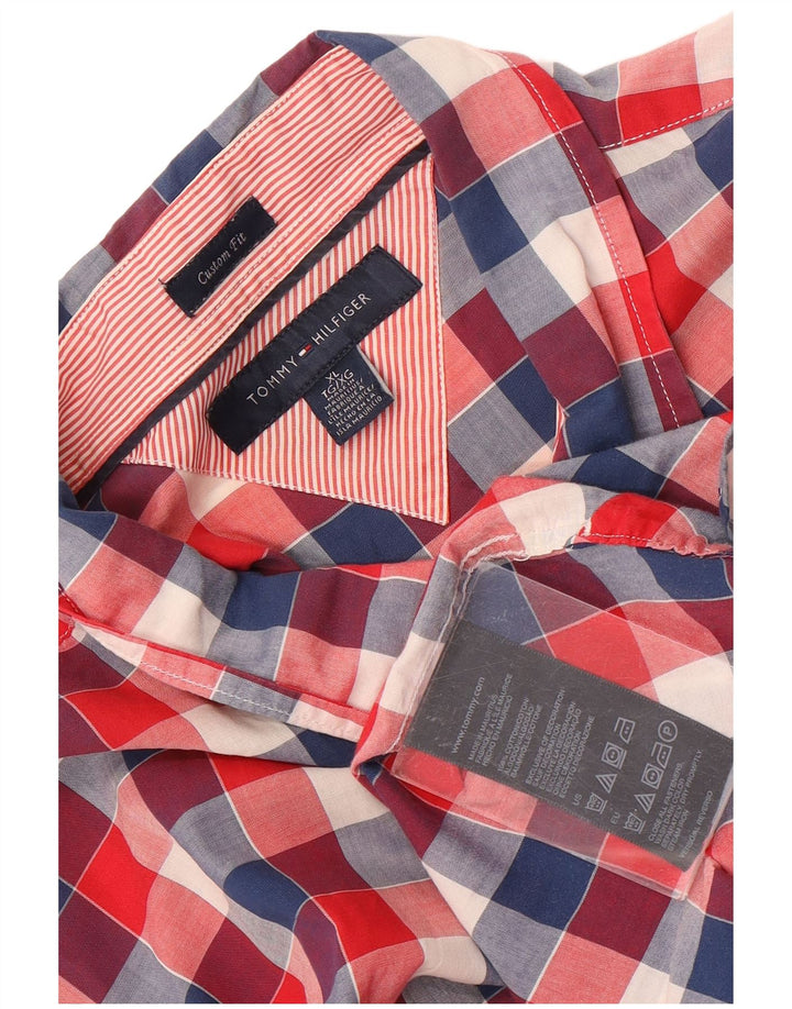 Koszula męska Tommy Hilfiger o dopasowanym kroju XL, czerwona, bawełniana w kratkę