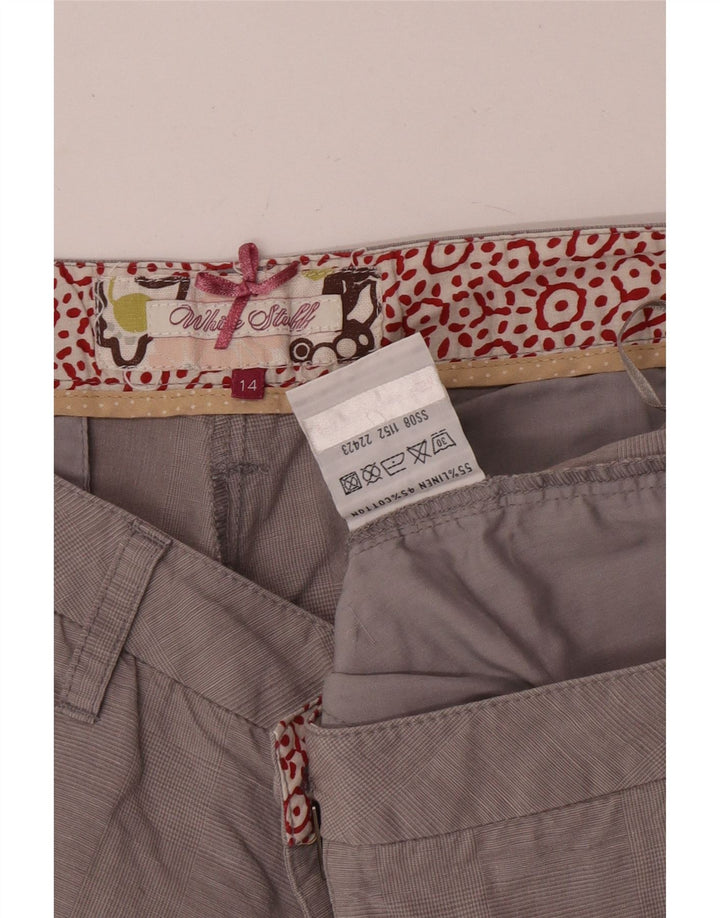 Damskie spodenki Chino WHITE STUFF UK 14 Large W32 Szare lniane