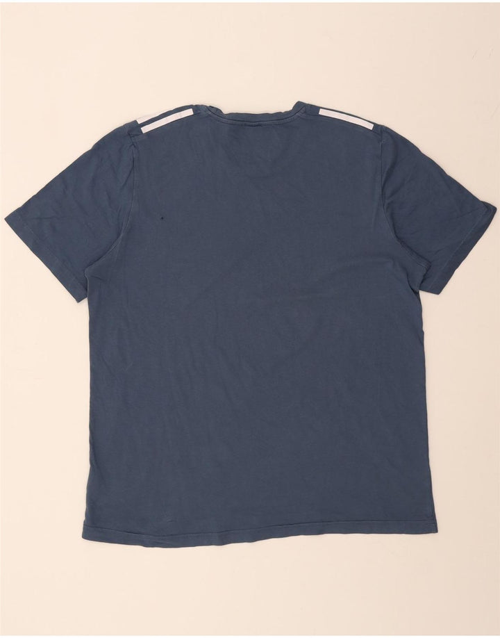 ADIDAS Mens T-Shirt Top Large Navy Blue Cotton Vintage Adidas and Second-Hand Adidas from Messina Hembry 