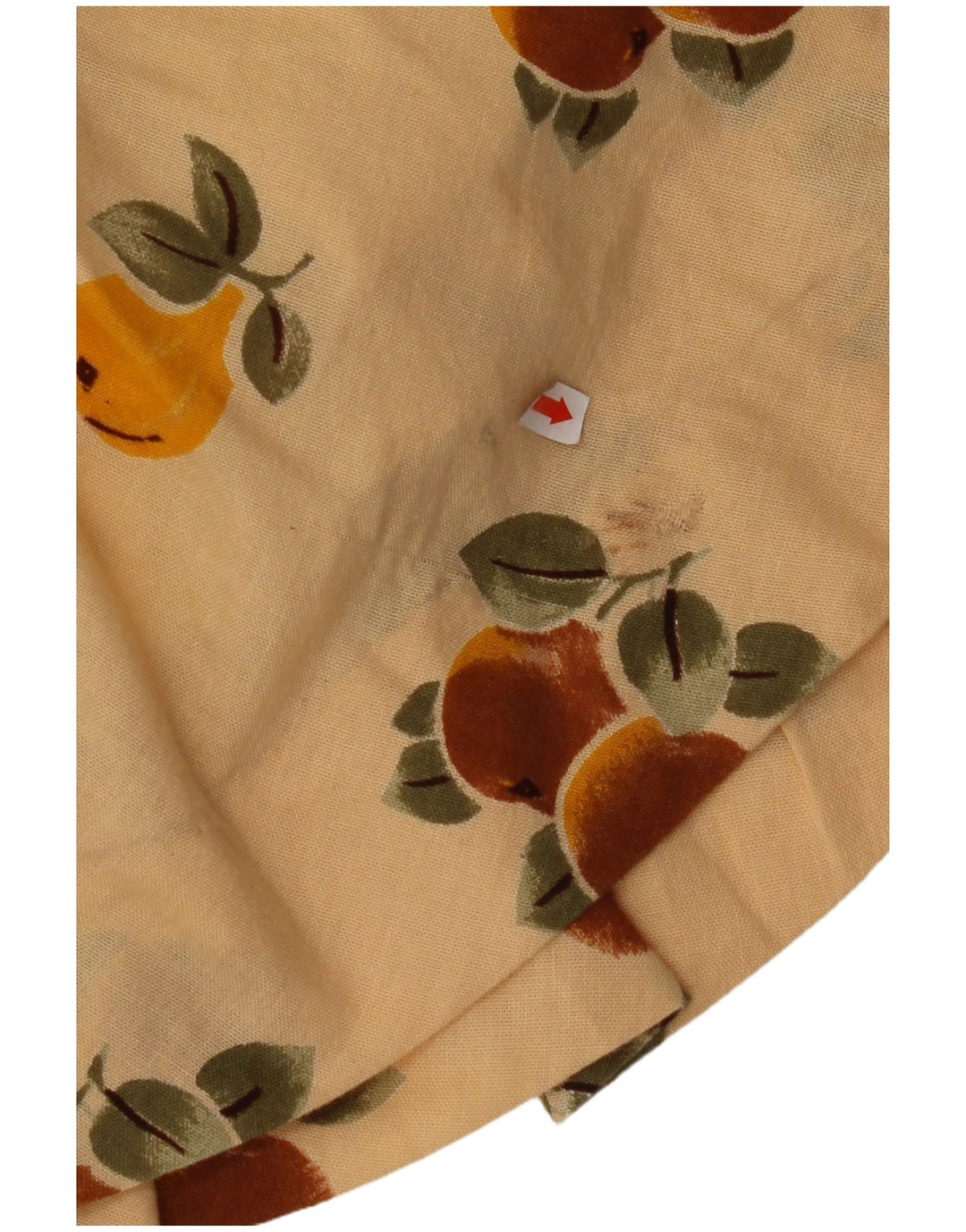 VINTAGE Damska plisowana spódnica w abstrakcyjny wzór W24 XS Beżowa