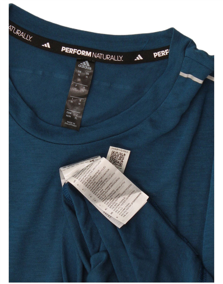 Męska koszulka Adidas Aeroready Top, średni niebieski poliester