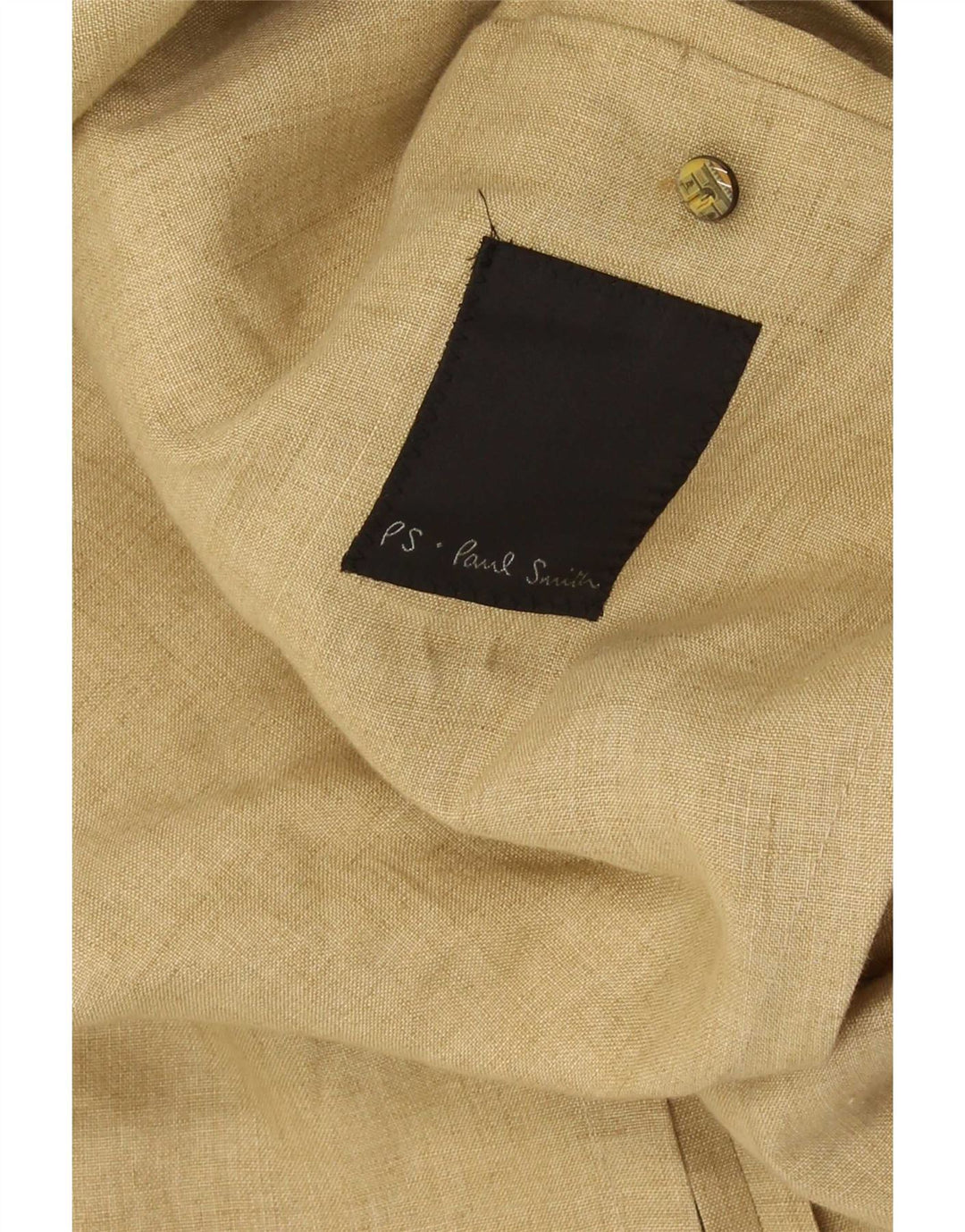 Męska marynarka Paul Smith zapinana na 3 guziki UK 44 2XL Beżowa lniana