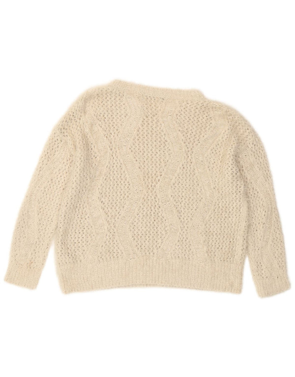 Marks & Spencer Damski sweter z dekoltem w łódkę, UK 14, duży w kolorze złamanej bieli