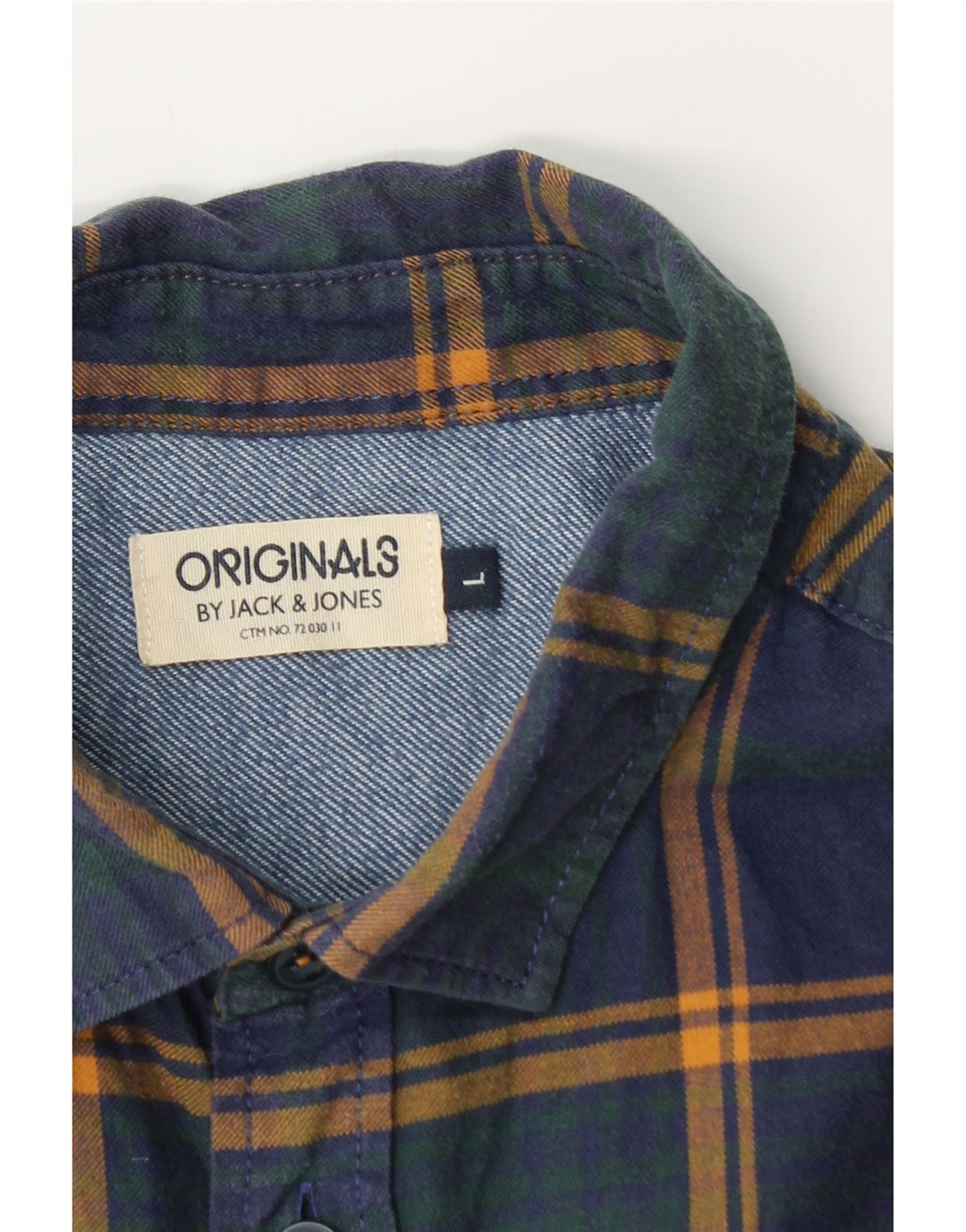 Męska koszula flanelowa Jack & Jones w dużą granatową kratkę