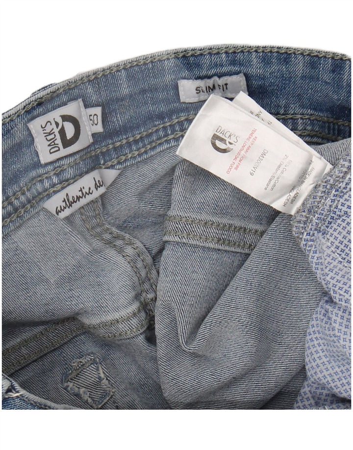 DACK'S Męskie jeansy slim IT 50 Large W34 L31 Niebieskie bawełniane