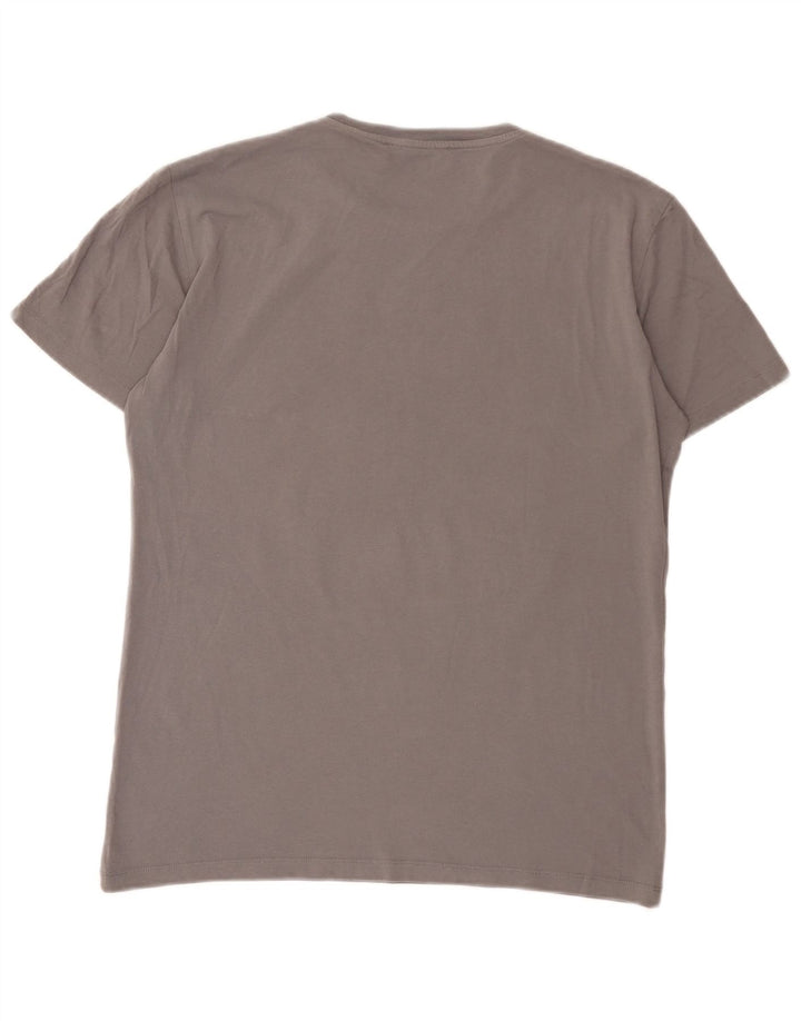 Męski T-shirt z grafiką Trussardi Jeans, średni szary