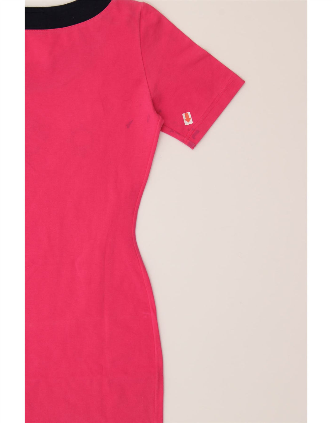 VINTAGE Womens Graphic Bodycon Dress UK 12 Medium Pink Vintage Vintage and Second-Hand Vintage from Messina Hembry 