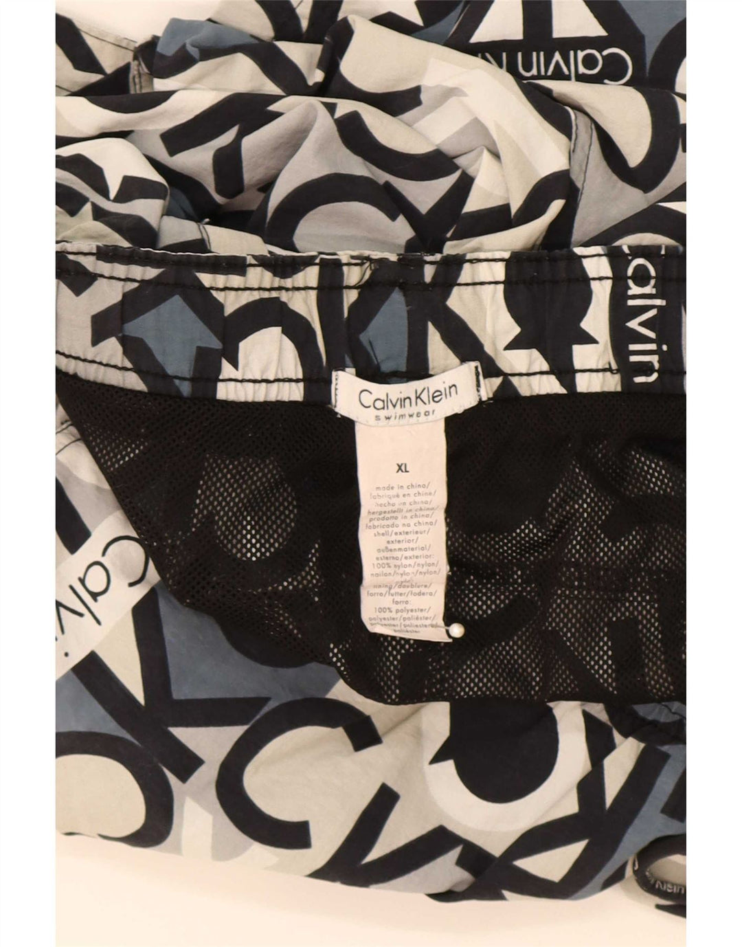 Męskie spodenki kąpielowe Calvin Klein Graphic XL, szary nylon
