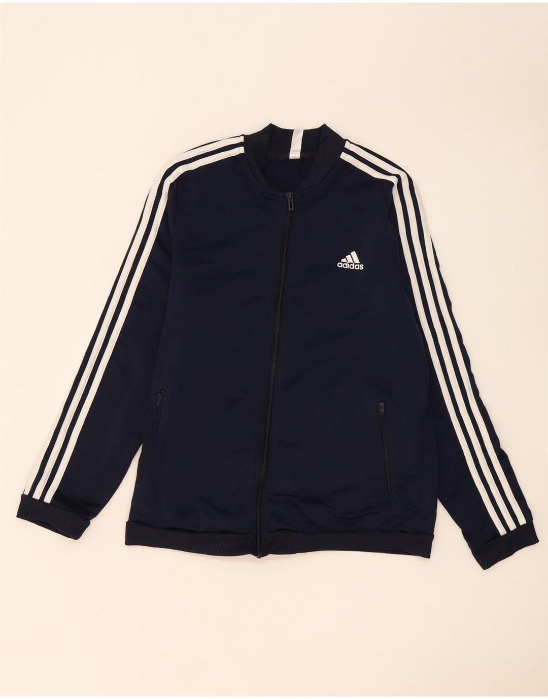 Damska kurtka dresowa Adidas UK 20/22 XL granatowa, poliestrowa