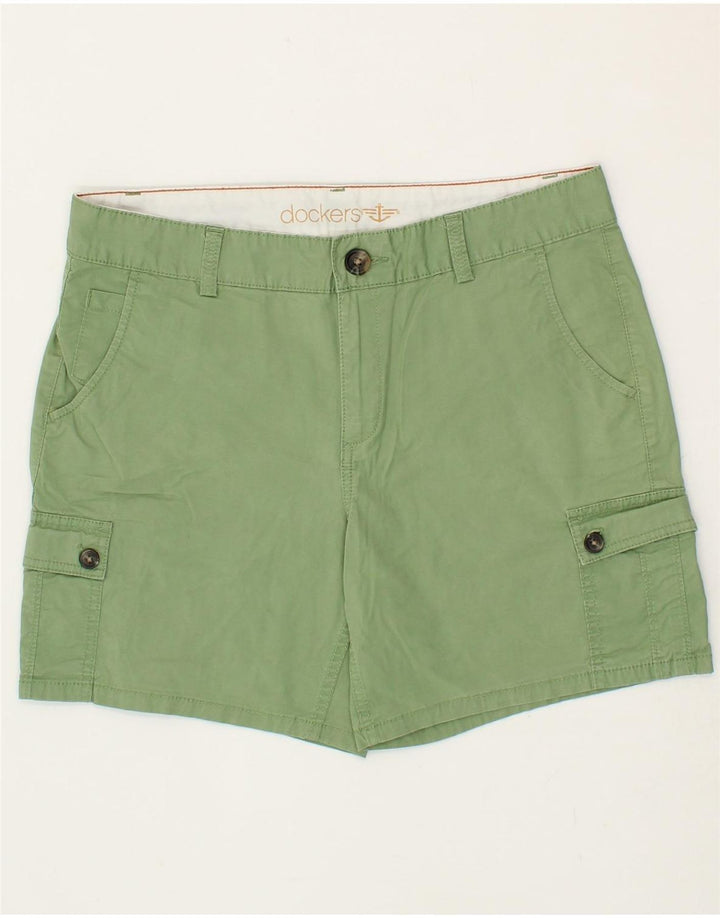 DOCKERS Womens Cargo Shorts US 8 Medium W32 Green Cotton Vintage Dockers and Second-Hand Dockers from Messina Hembry 
