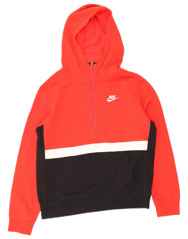 Chłopięcy sweter z kapturem i zamkiem błyskawicznym Nike 13-14 lat XL, czerwony, blok kolorów