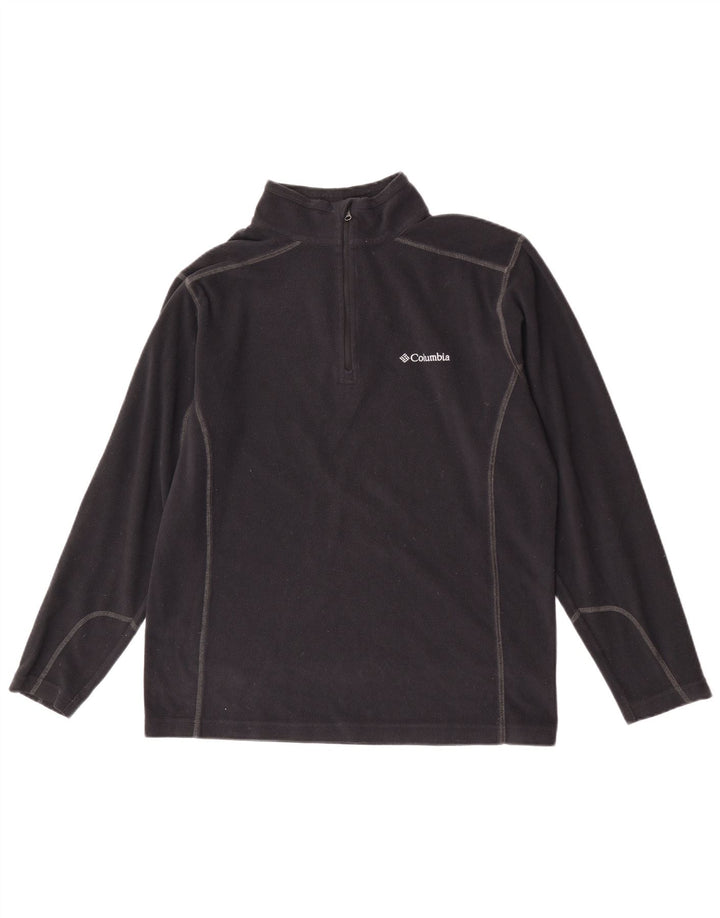 Męski sweter polarowy Columbia z zamkiem błyskawicznym, średni czarny poliester