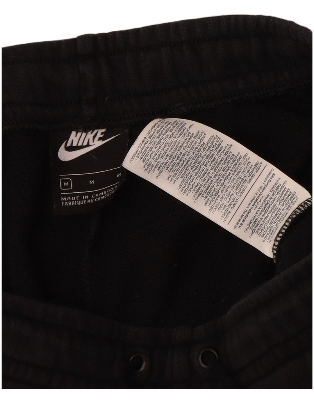 Męskie spodnie dresowe Nike, joggery, średnia czarna bawełna