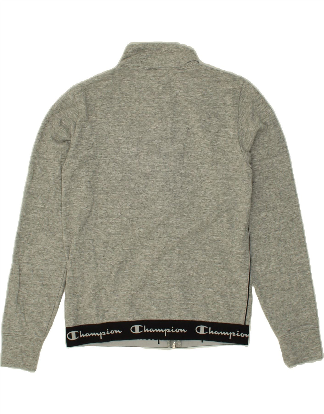 CHAMPION Womens Graphic Tracksuit Top Jacket UK 10 Small Grey Cotton Vintage Champion and Second-Hand Champion from Messina Hembry 