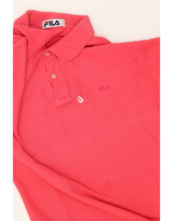 FILA Mens Polo Shirt XL Pink Vintage Fila and Second-Hand Fila from Messina Hembry 