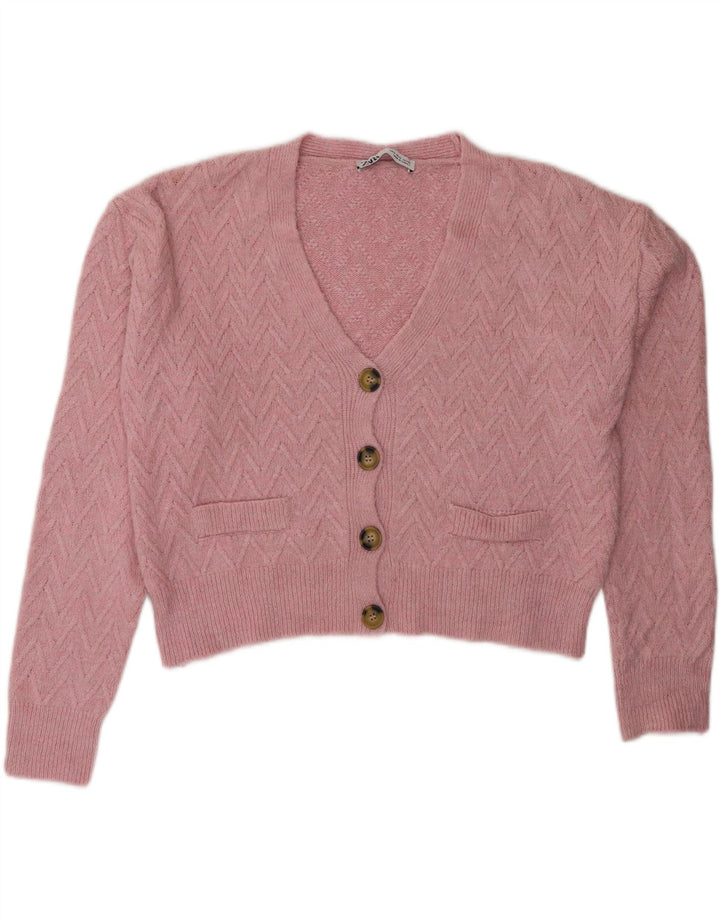 Damski sweter oversize Zara UK 10, mały, różowy